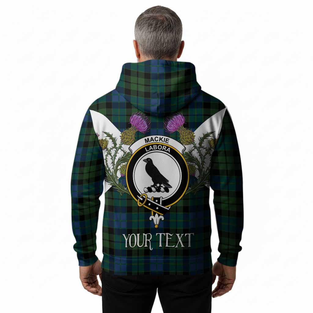 MacKie (McKie) Tartan Family Crest Hoodie Scottish Burns Night Thistle Floral