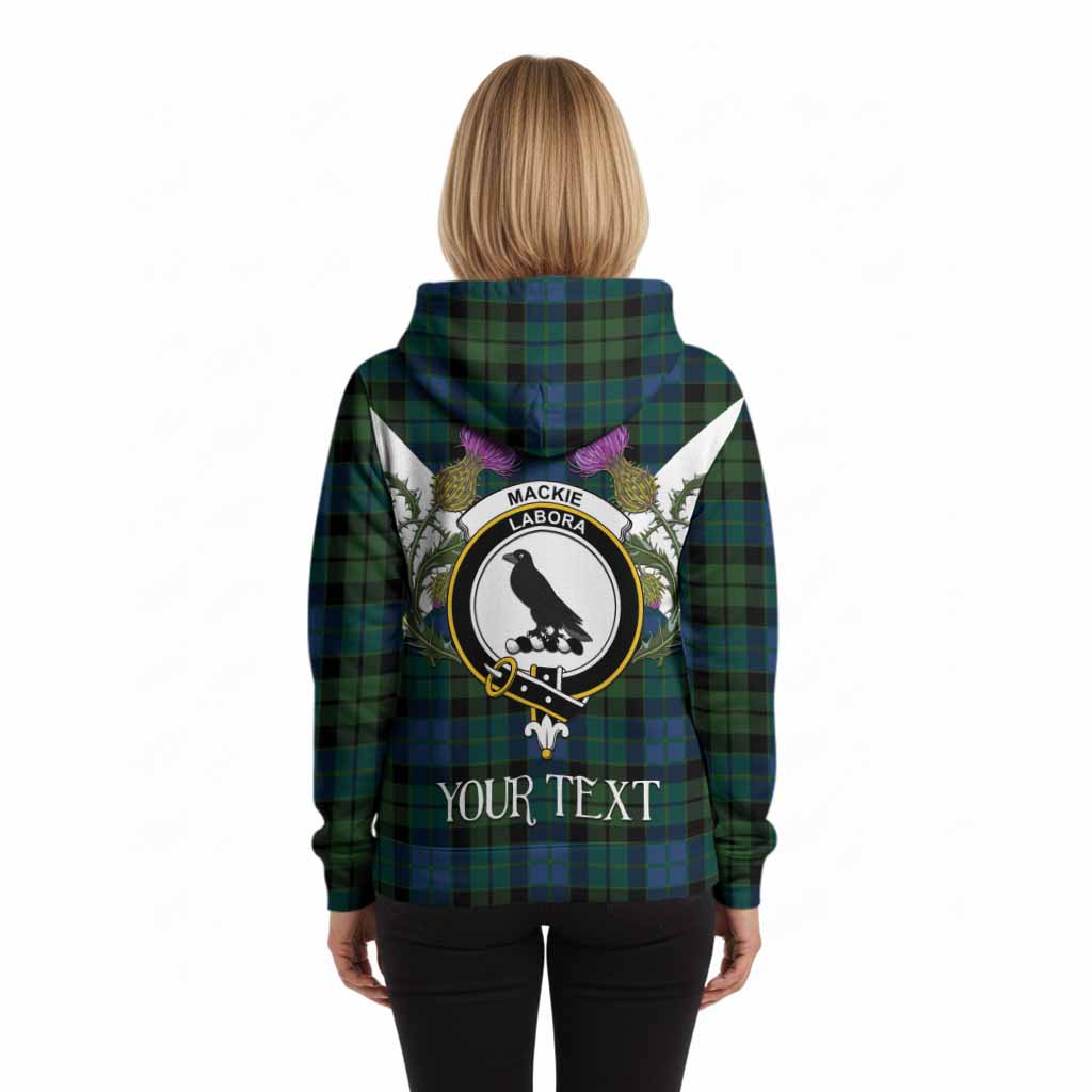 MacKie (McKie) Tartan Family Crest Hoodie Scottish Burns Night Thistle Floral