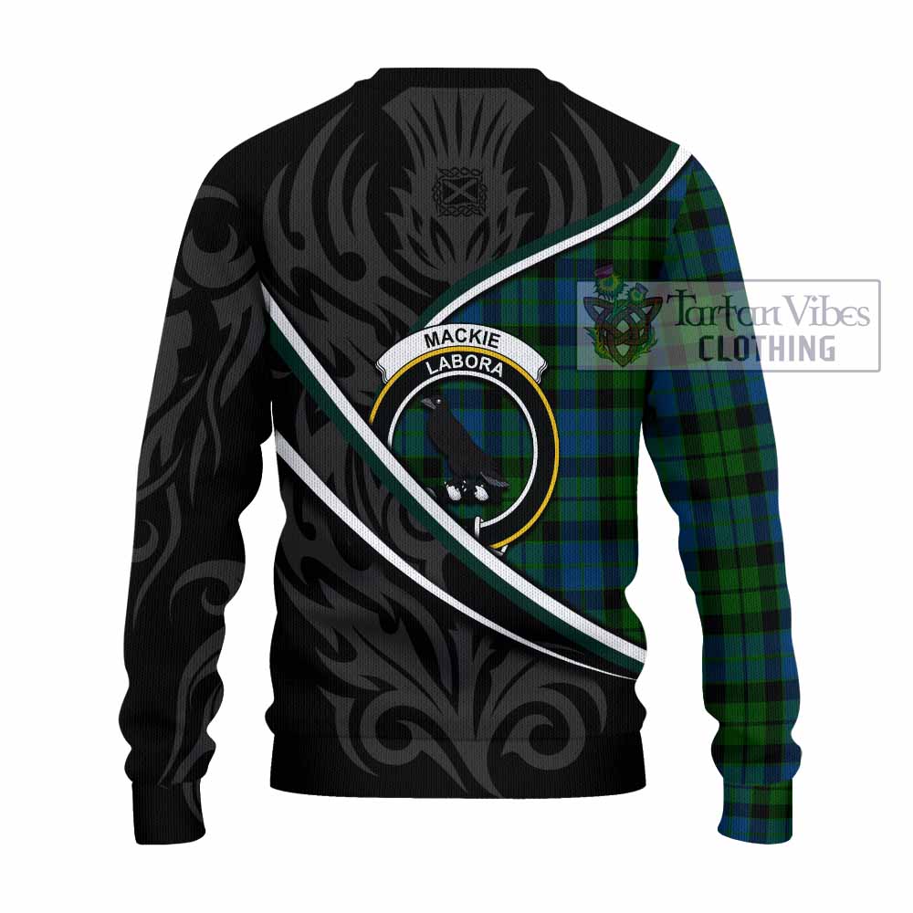 MacKie (McKie) Tartan Family Crest Knitted Sweater Celtic Scottish Thistle Floral - Tartan Vibes Clothing