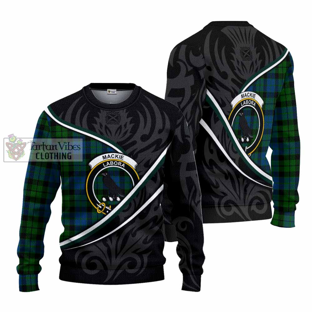 MacKie (McKie) Tartan Family Crest Knitted Sweater Celtic Scottish Thistle Floral - Tartan Vibes Clothing