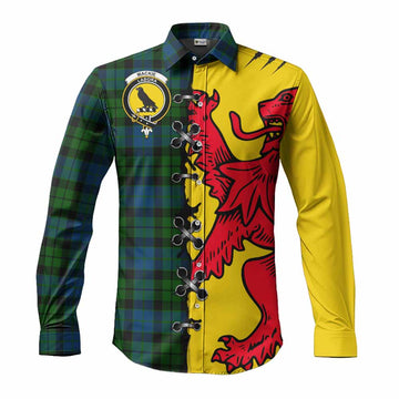 MacKie (McKie) Tartan Family Crest Long Sleeve Button Shirts Lion Rampant Honor
