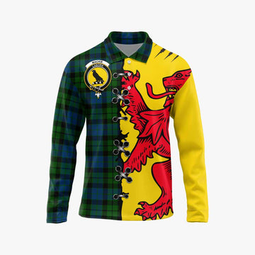 MacKie (McKie) Tartan Family Crest Long Sleeve Polo Shirt Lion Rampant Honor