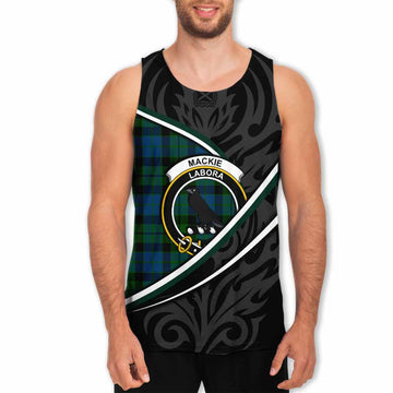 MacKie (McKie) Tartan Family Crest Men Tank Top Celtic Scottish Thistle Floral
