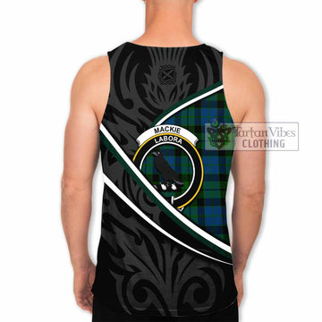 MacKie (McKie) Tartan Family Crest Men Tank Top Celtic Scottish Thistle Floral