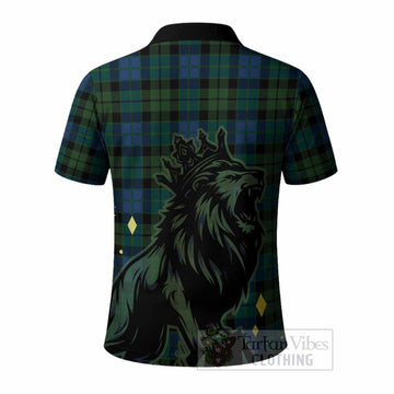 MacKie (McKie) Tartan Family Crest Polo Shirt Crowned Lion Roaring