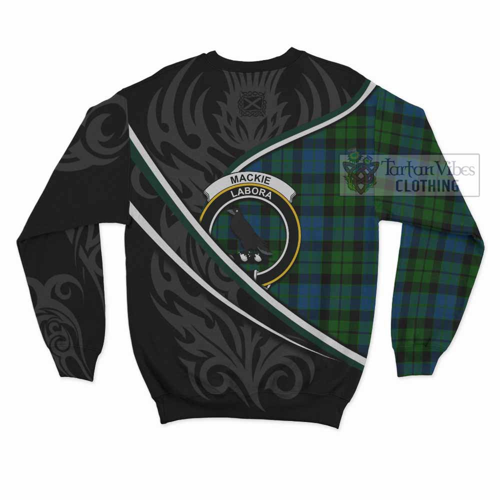 MacKie (McKie) Tartan Family Crest Sweatshirt Celtic Scottish Thistle Floral - Tartan Vibes Clothing