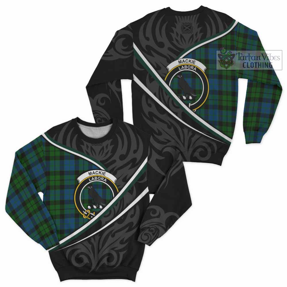 MacKie (McKie) Tartan Family Crest Sweatshirt Celtic Scottish Thistle Floral - Tartan Vibes Clothing