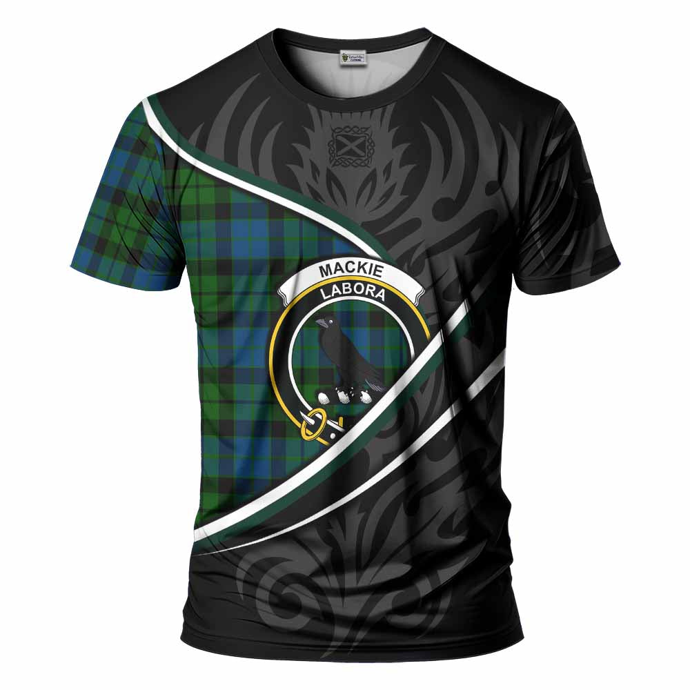 MacKie (McKie) Tartan Family Crest T-shirt Celtic Scottish Thistle Floral - Tartan Vibes Clothing