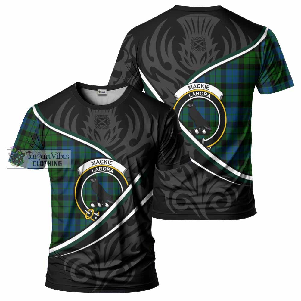 MacKie (McKie) Tartan Family Crest T-shirt Celtic Scottish Thistle Floral - Tartan Vibes Clothing
