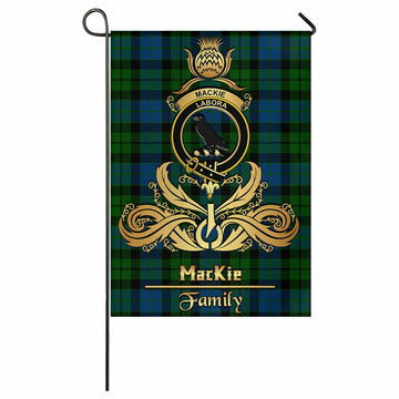 MacKie (McKie) Tartan Garden Flag with Highland Thistle Cherish Family Crest Style