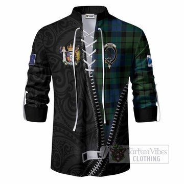 MacKie (McKie) Tartan Ghillie Shirt New Zealand Pattern Unique Zipper Stylized