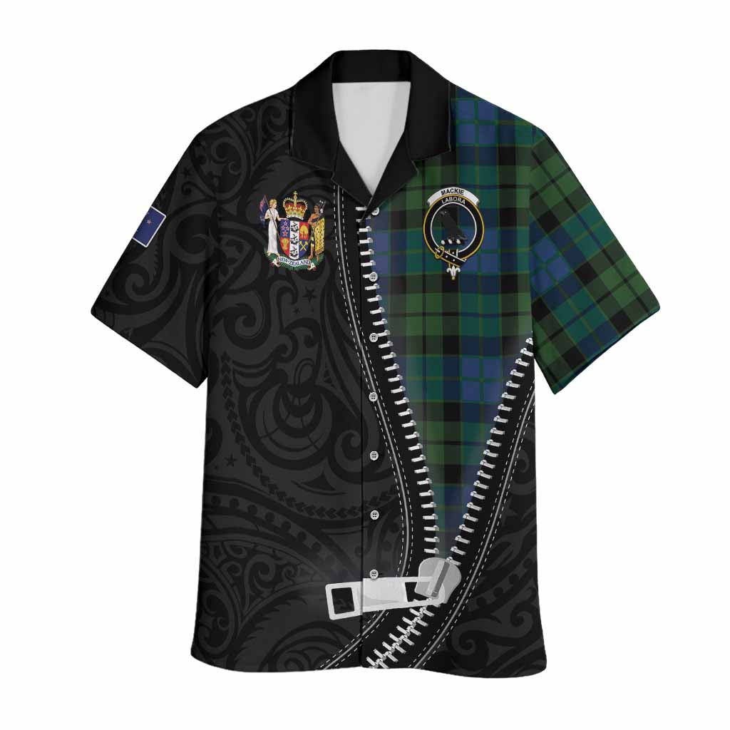 MacKie (McKie) Tartan Hawaiian Shirt New Zealand Pattern Unique Zipper Stylized