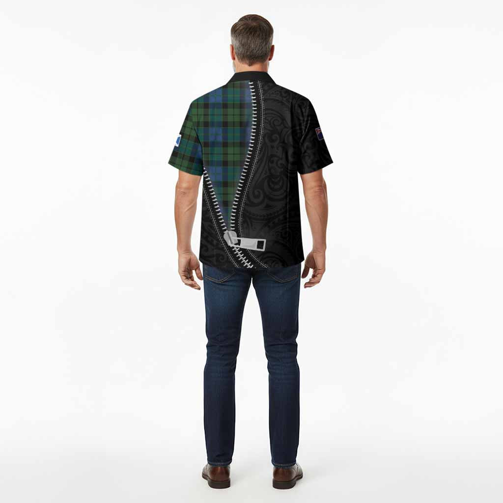 MacKie (McKie) Tartan Hawaiian Shirt New Zealand Pattern Unique Zipper Stylized