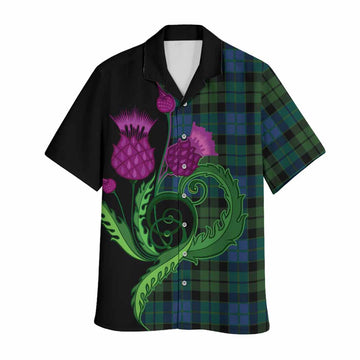 MacKie (McKie) Tartan Hawaiian Shirt Traditional Scottish Thistle