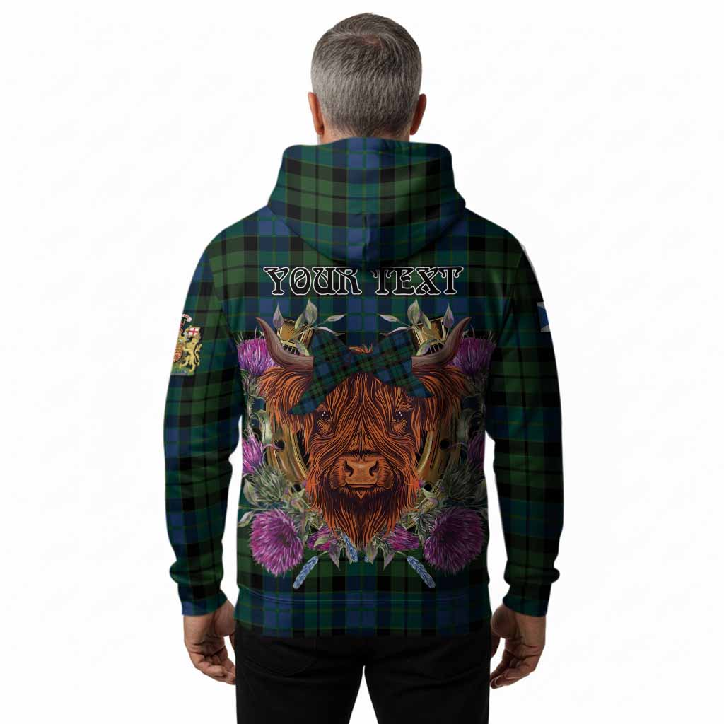 MacKie (McKie) Tartan Hoodie Scottish Thistle Heilan Coo