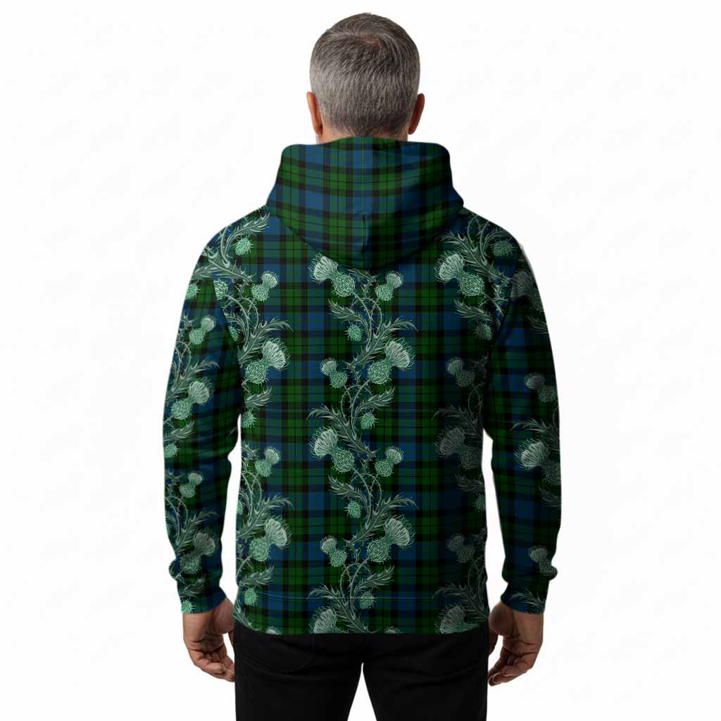 MacKie (McKie) Tartan Hoodie Seamless Scottish Thistle Flowers