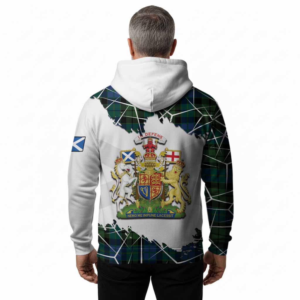 MacKie (McKie) Tartan Hoodie with Family Crest and Lion Rampant Grunge Style