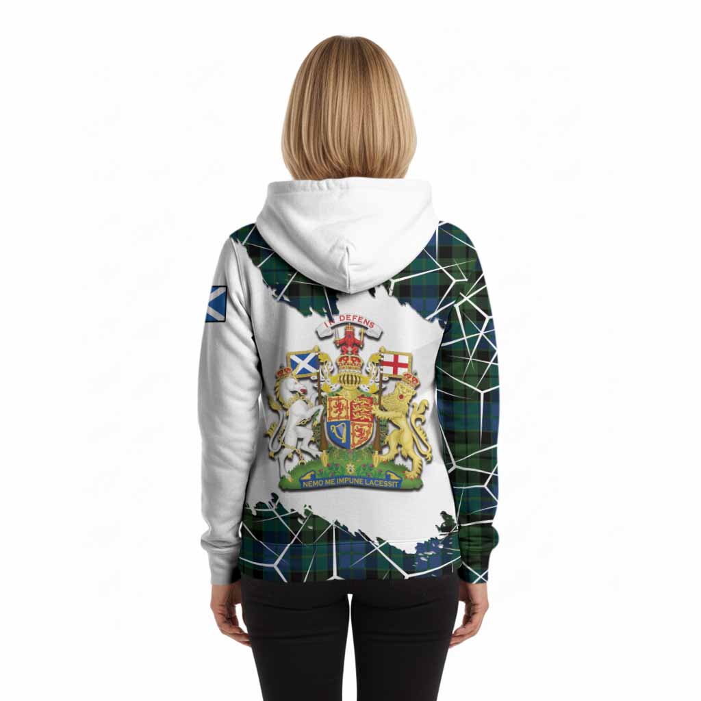 MacKie (McKie) Tartan Hoodie with Family Crest and Lion Rampant Grunge Style