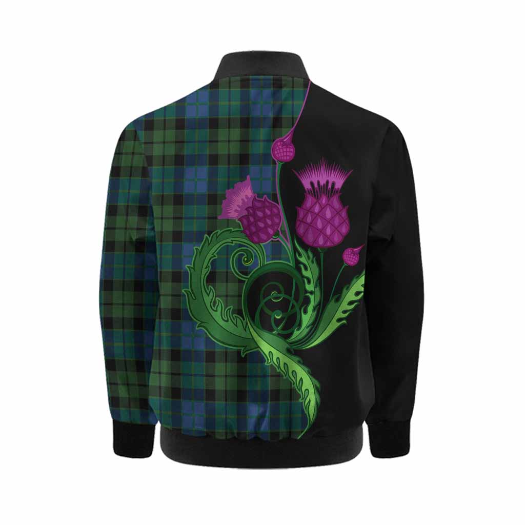 MacKie (McKie) Tartan Kid Bomber Jacket Traditional Scottish Thistle