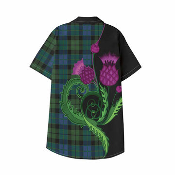 MacKie (McKie) Tartan Kid Hawaiian Shirt Traditional Scottish Thistle