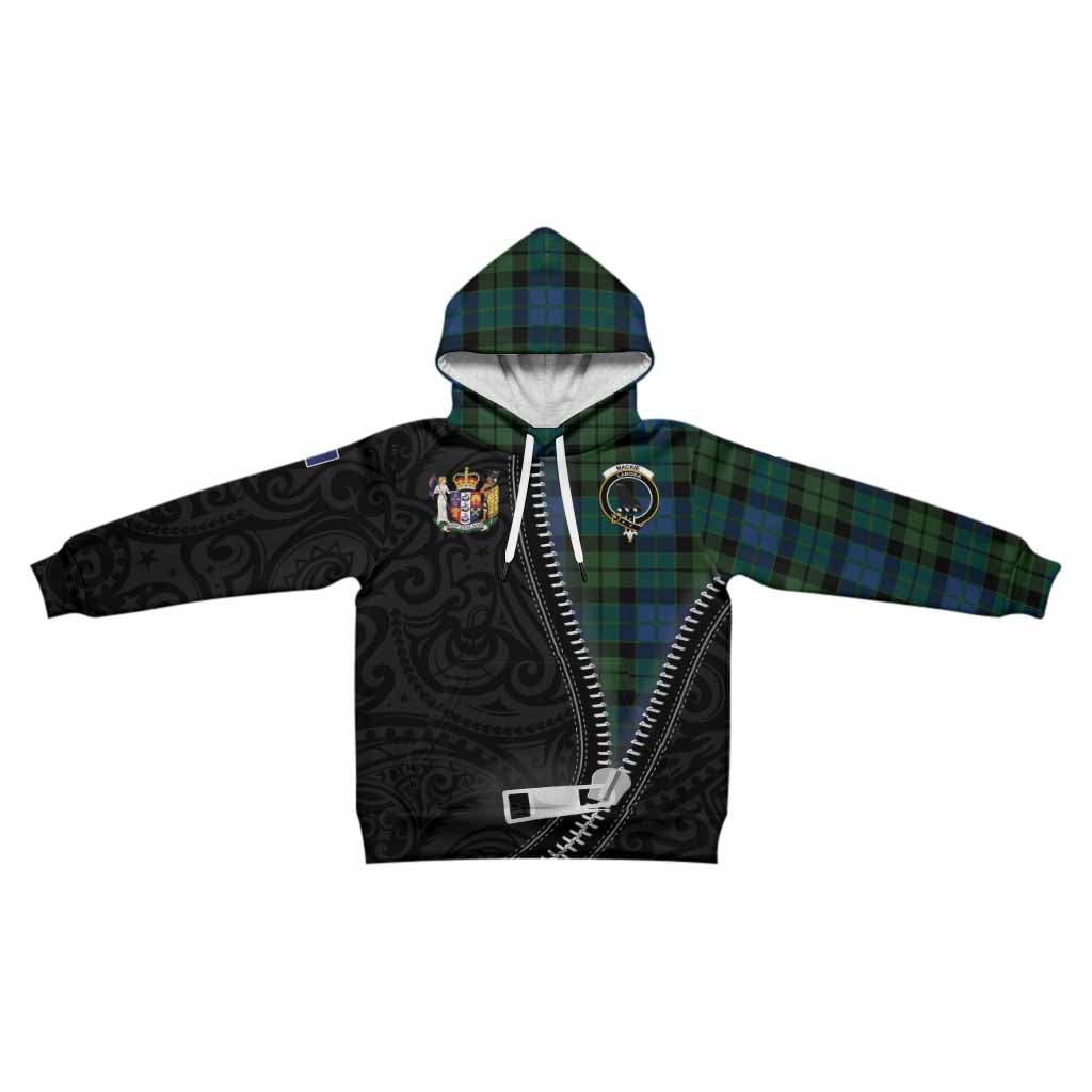 MacKie (McKie) Tartan Kid Hoodie New Zealand Pattern Unique Zipper Stylized