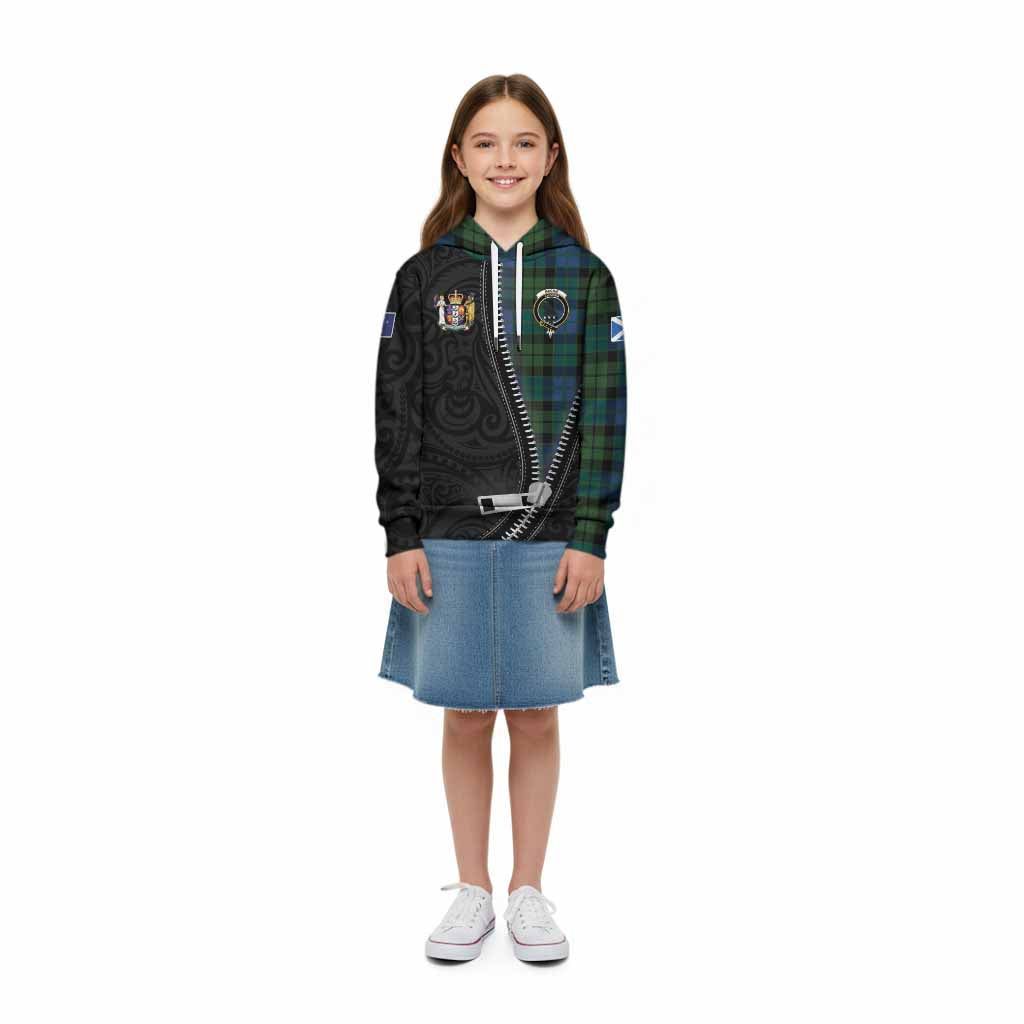 MacKie (McKie) Tartan Kid Hoodie New Zealand Pattern Unique Zipper Stylized