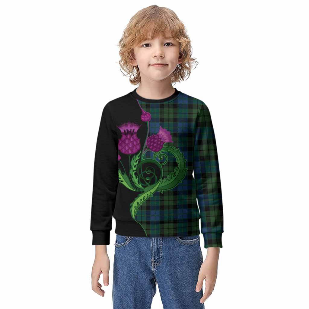 MacKie (McKie) Tartan Kid Knitted Sweatshirt Traditional Scottish Thistle