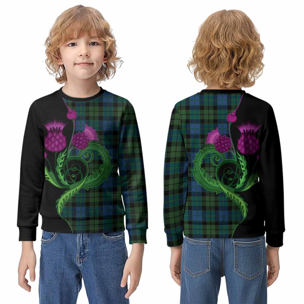 MacKie (McKie) Tartan Kid Knitted Sweatshirt Traditional Scottish Thistle