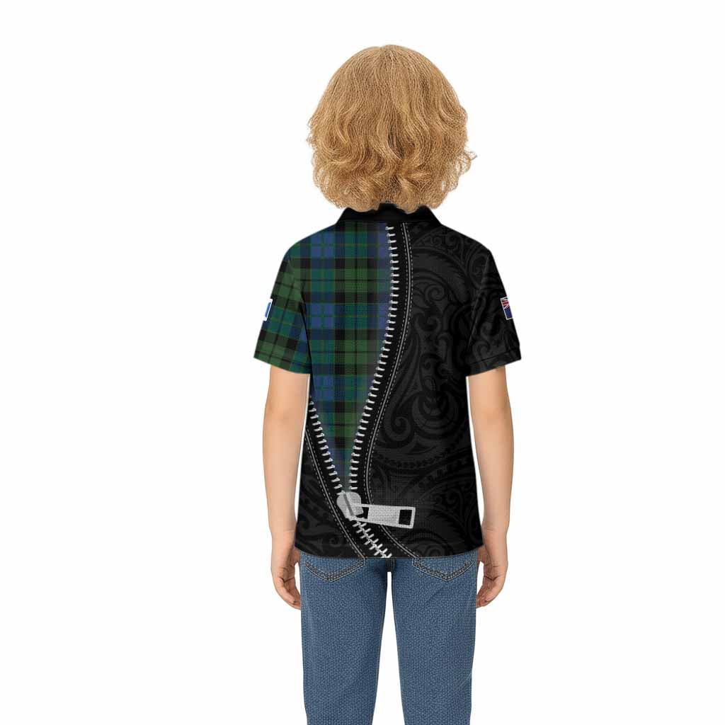 MacKie (McKie) Tartan Kid Polo Shirt New Zealand Pattern Unique Zipper Stylized