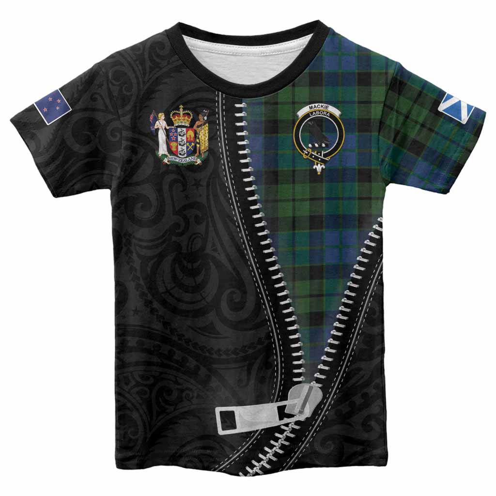 MacKie (McKie) Tartan Kid T-shirt New Zealand Pattern Unique Zipper Stylized