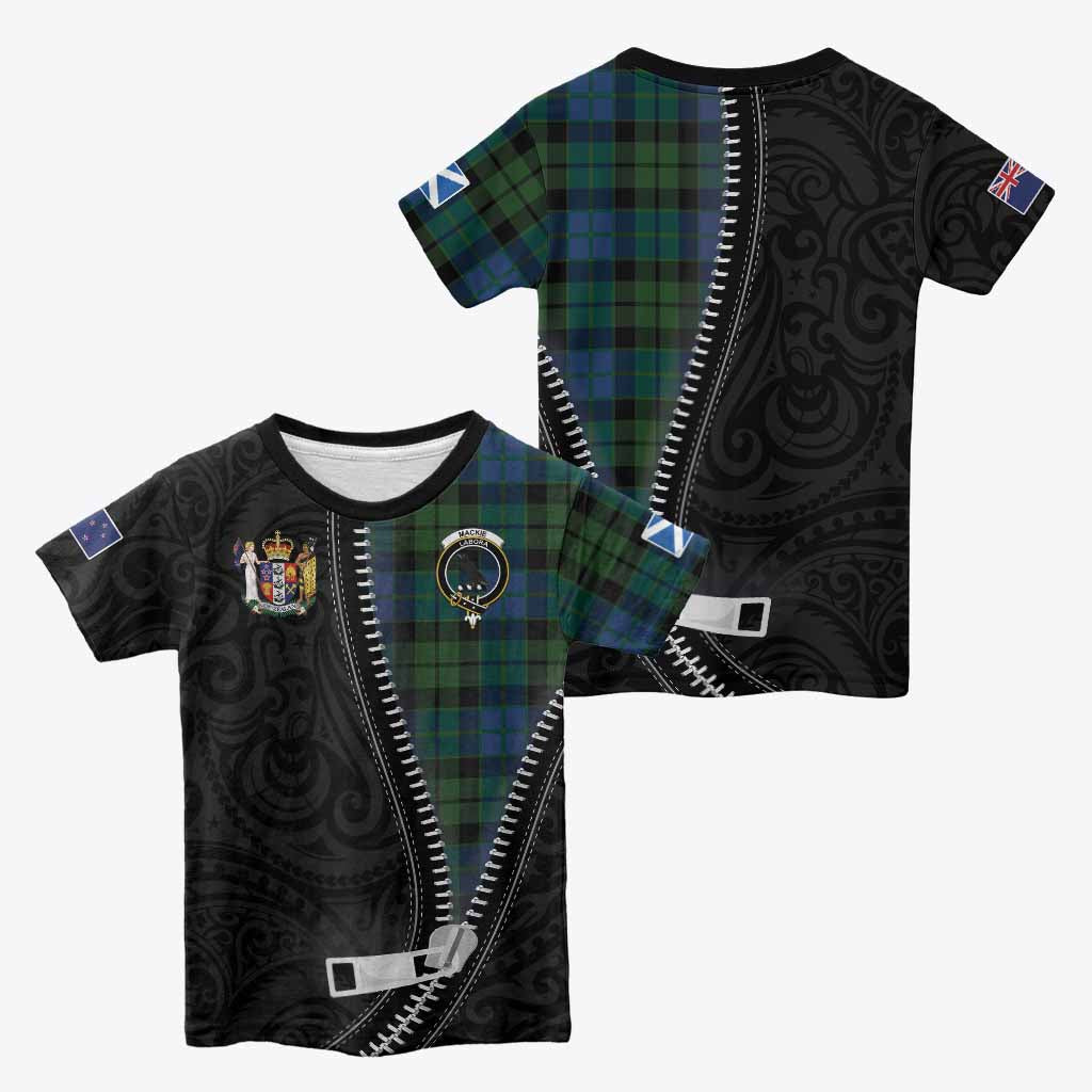 MacKie (McKie) Tartan Kid T-shirt New Zealand Pattern Unique Zipper Stylized