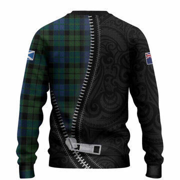 MacKie (McKie) Tartan Knitted Sweater New Zealand Pattern Unique Zipper Stylized