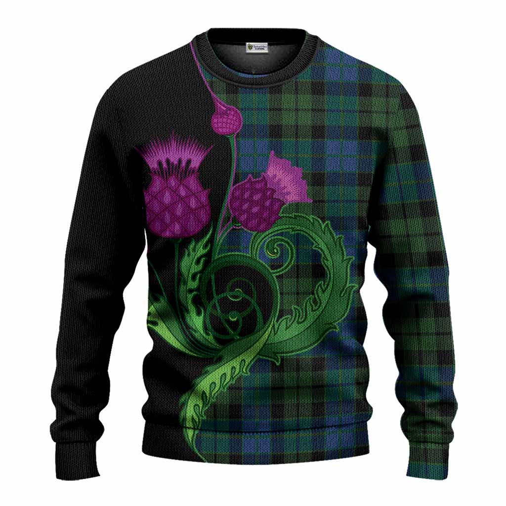 MacKie (McKie) Tartan Knitted Sweater Traditional Scottish Thistle