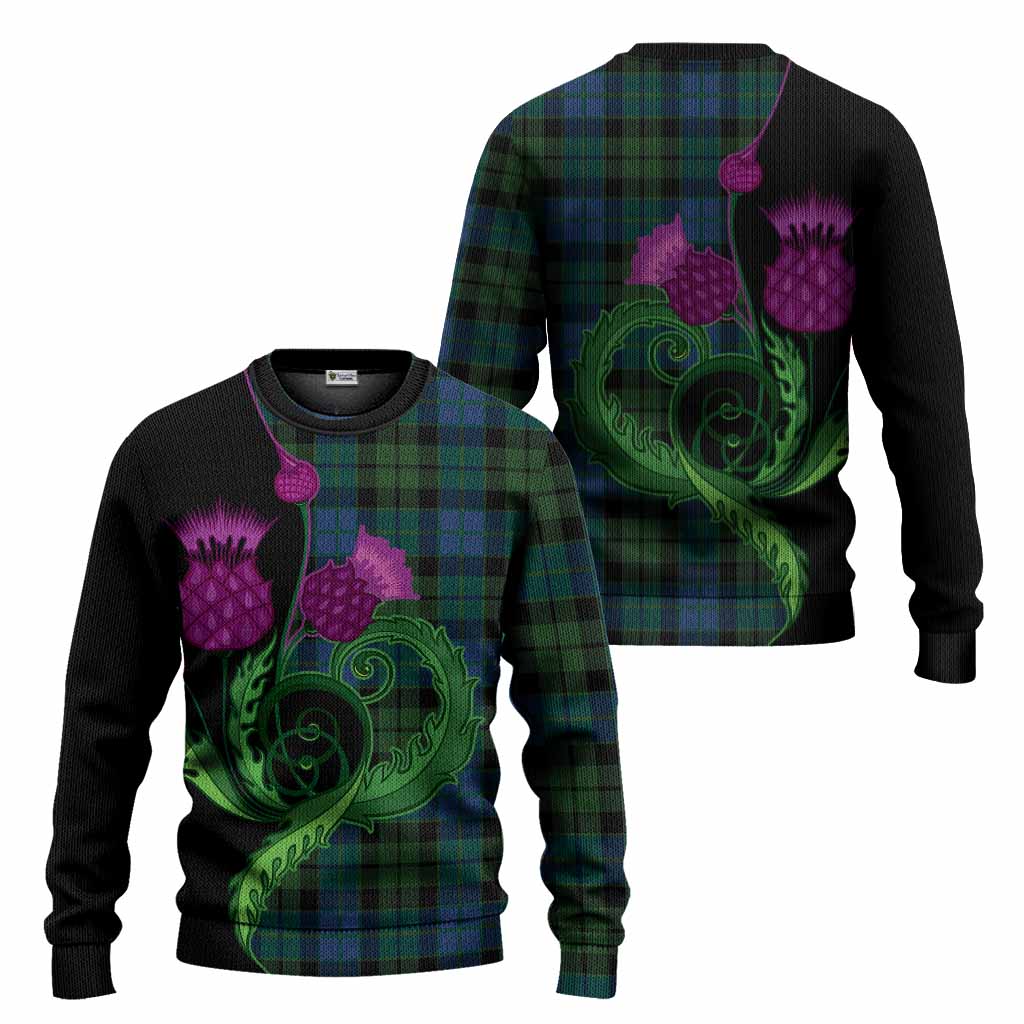 MacKie (McKie) Tartan Knitted Sweater Traditional Scottish Thistle