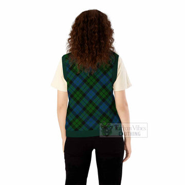 MacKie (McKie) Tartan Knitted V-Neck Vest with Family Crest Cross Style