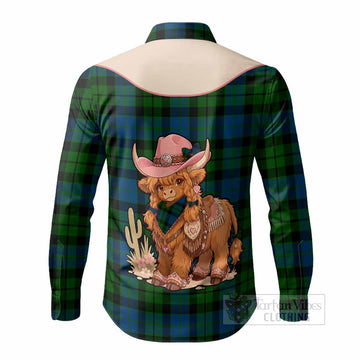 MacKie (McKie) Tartan Long Sleeve Button Shirts Wee Coo Cowgirl Cute Style