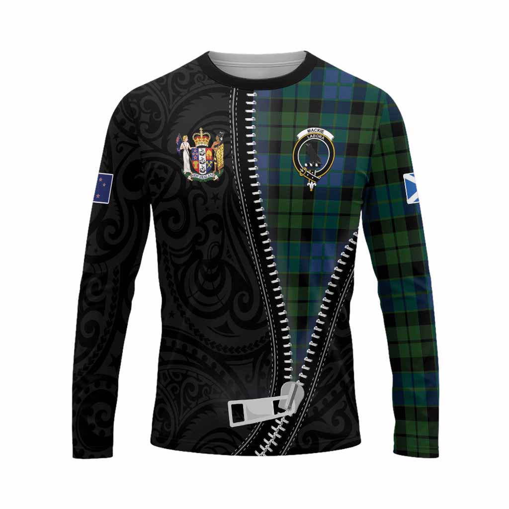 MacKie (McKie) Tartan Long Sleeve T-Shirt New Zealand Pattern Unique Zipper Stylized