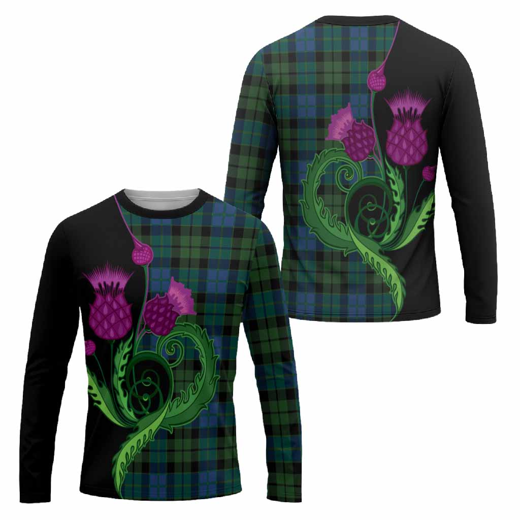 MacKie (McKie) Tartan Long Sleeve T-Shirt Traditional Scottish Thistle