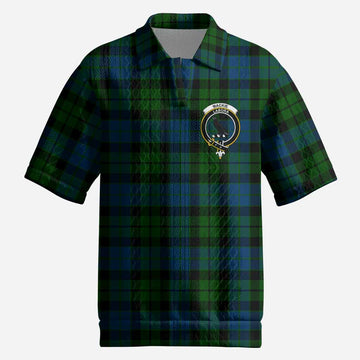 MacKie (McKie) Tartan Men’s Polo Sweater Top with Family Crest