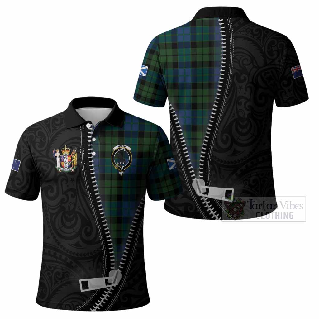MacKie (McKie) Tartan Polo Shirt New Zealand Pattern Unique Zipper Stylized