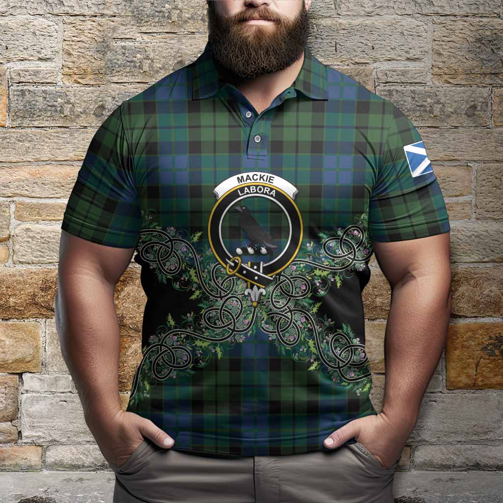 MacKie (McKie) Tartan Polo Shirt Thistle Scottish Spirit