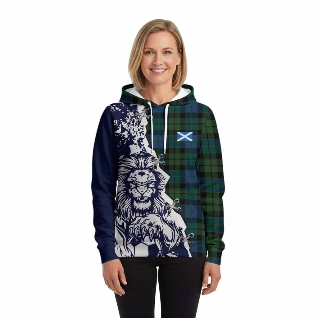 MacKie (McKie) Tartan Scottish Hoodie Angry Lion With Soccer Ball Style