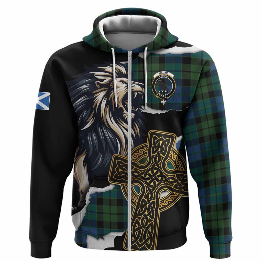 MacKie (McKie) Tartan Scottish Hoodie Lion Celtic Heritage