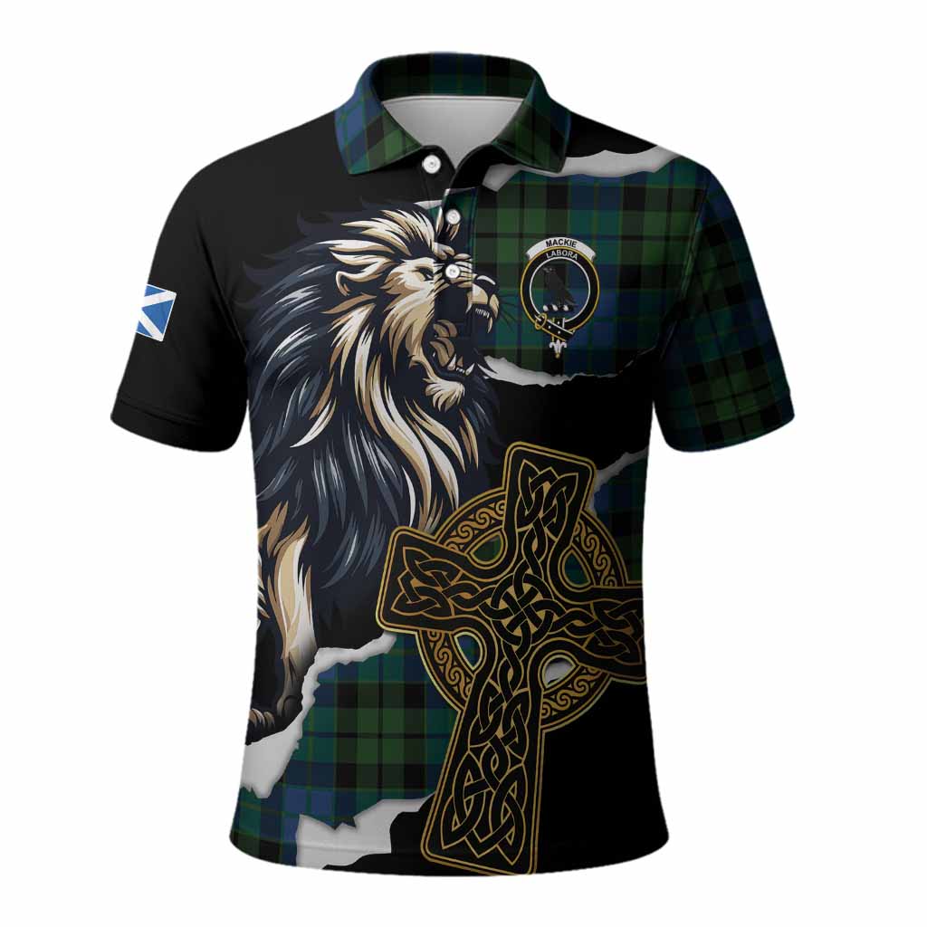 MacKie (McKie) Tartan Scottish Polo Shirt Lion Celtic Heritage