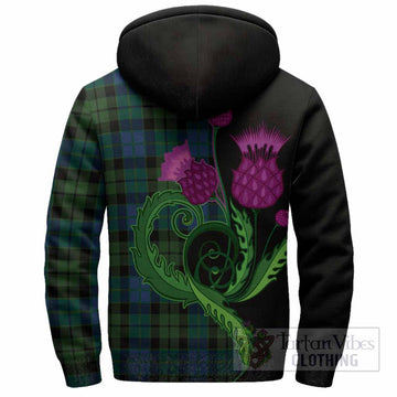 MacKie (McKie) Tartan Sherpa Hoodie Traditional Scottish Thistle