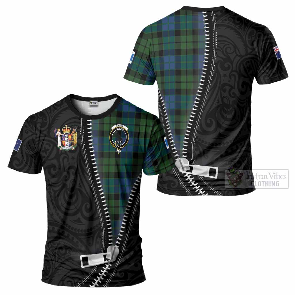 MacKie (McKie) Tartan T-Shirt New Zealand Pattern Unique Zipper Stylized