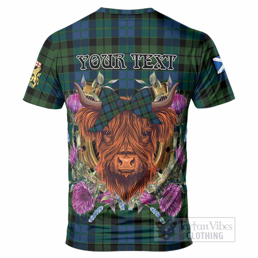 MacKie (McKie) Tartan T-Shirt Scottish Thistle Heilan Coo