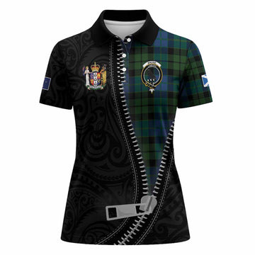 MacKie (McKie) Tartan Women Polo Shirt New Zealand Pattern Unique Zipper Stylized