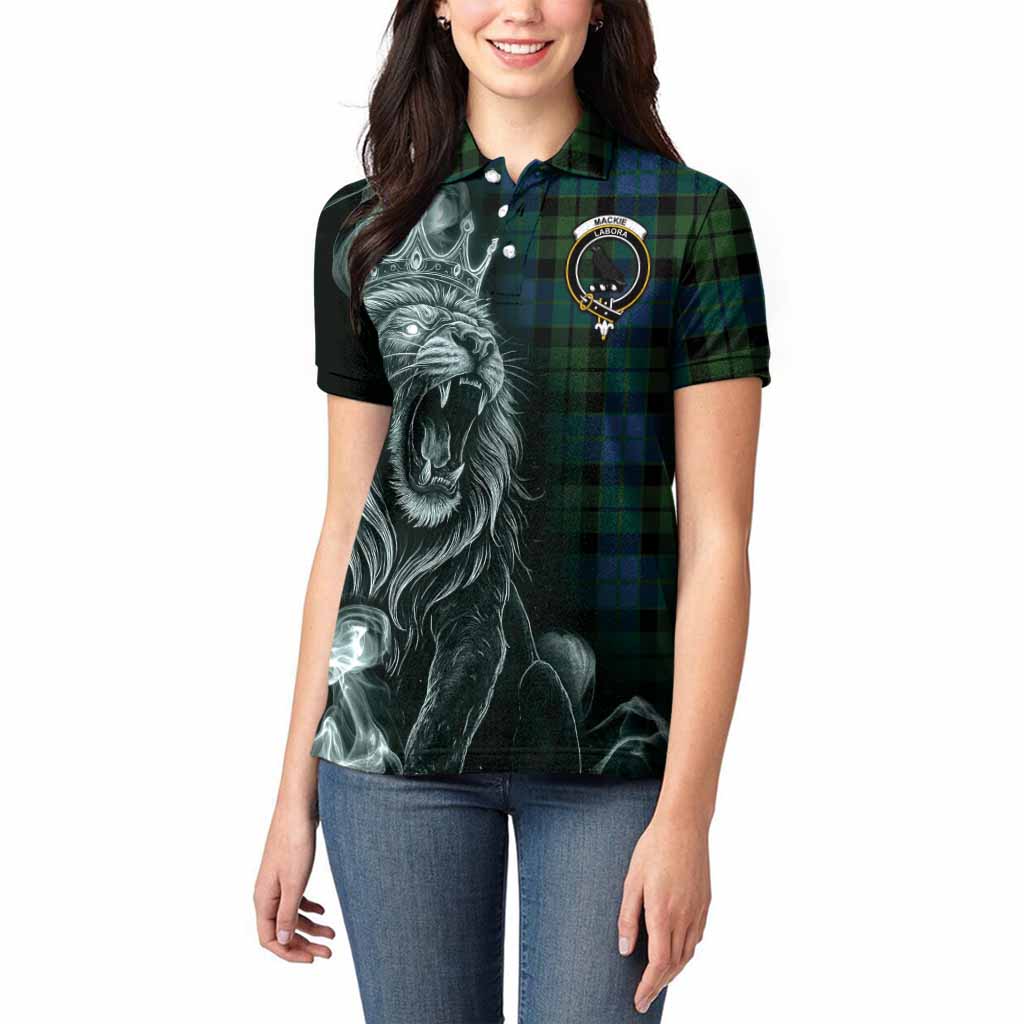 MacKie (McKie) Tartan Women Polo Shirt Roaring Lion Heritage