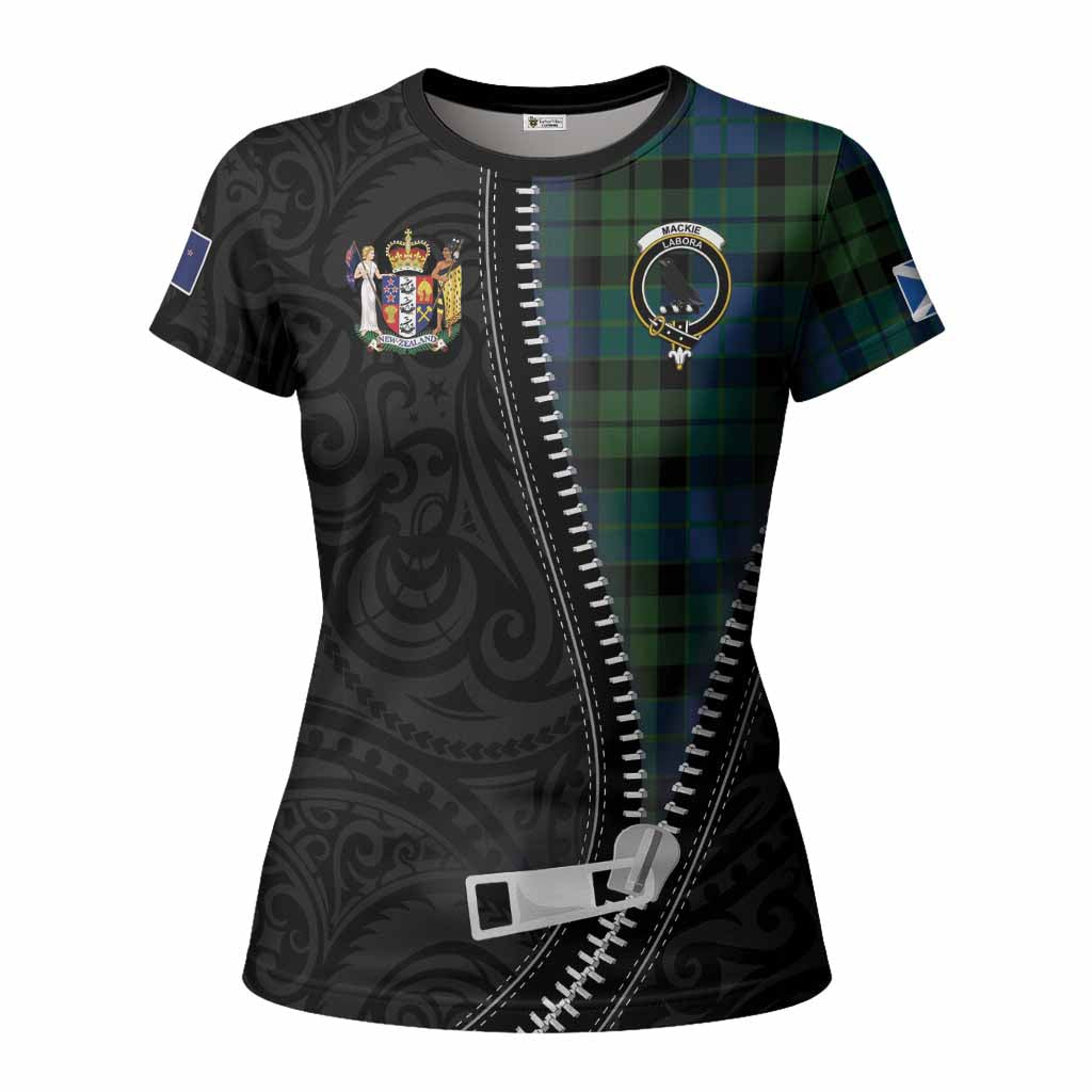 MacKie (McKie) Tartan Women T shirt New Zealand Pattern Unique Zipper Stylized